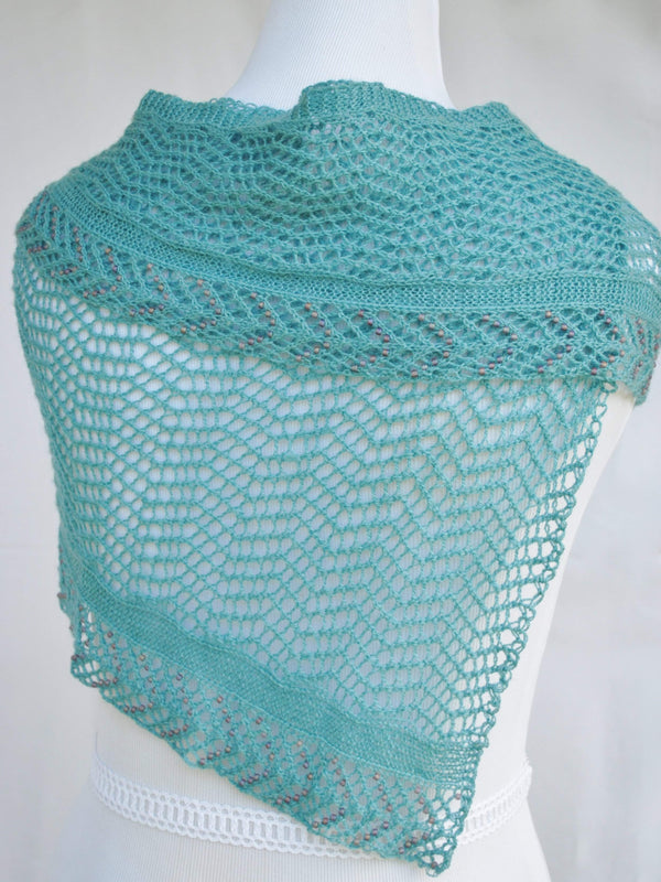 Beaded popular Gradient Lace Knit Shawlette