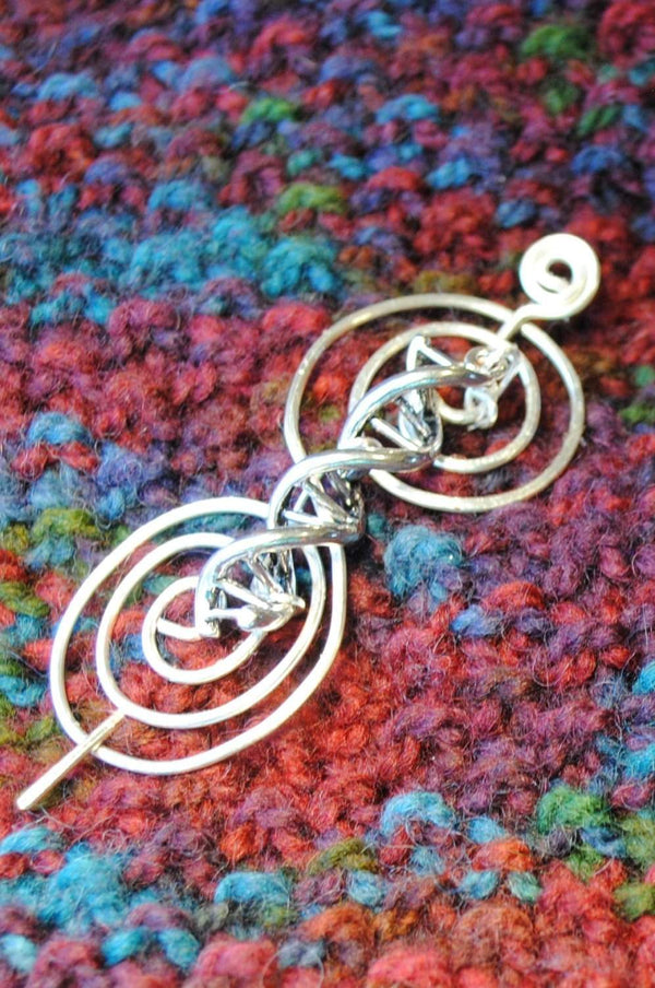 Harp Shawl Pin - Charmed Silver