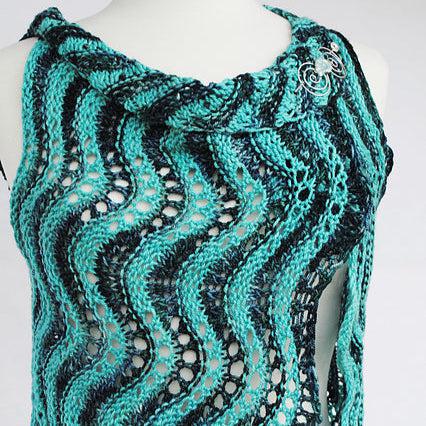 Seiche Waves Knit Vest PDF Pattern Download