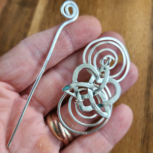 Celtic Knot Heart Shawl Pin - Charmed Silver