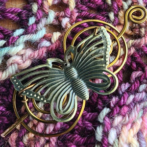 Butterfly Shawl Pin - Charmed Bronze