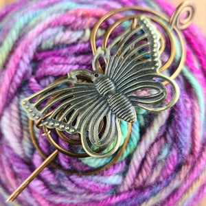 Butterfly Shawl Pin - Charmed Bronze