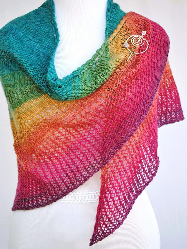 Apparent Plot PDF Knitting Pattern Download Triangle Shawl - Crafty ...