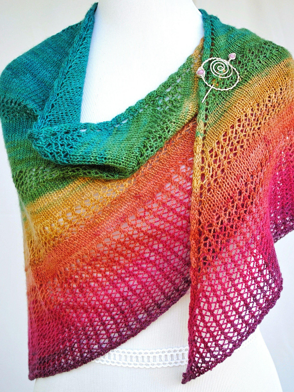 Apparent Plot PDF Knitting Pattern Download Triangle Shawl - Crafty ...