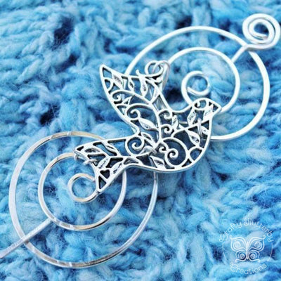 DNA Shawl Pin - Charmed Silver