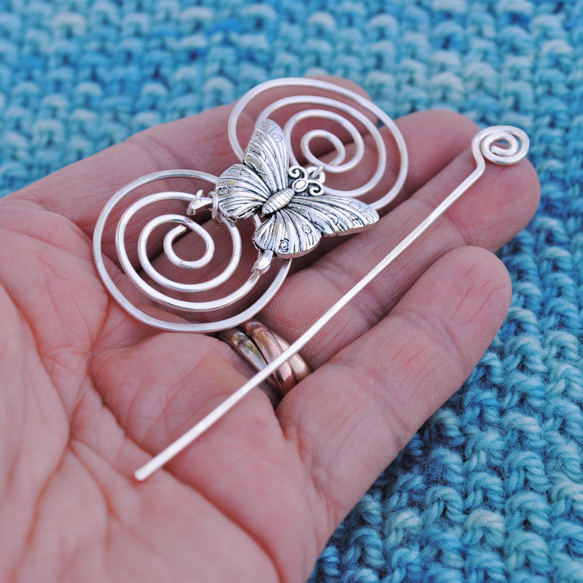 Butterfly Shawl Pin Charmed Silver Crafty Flutterby Creations