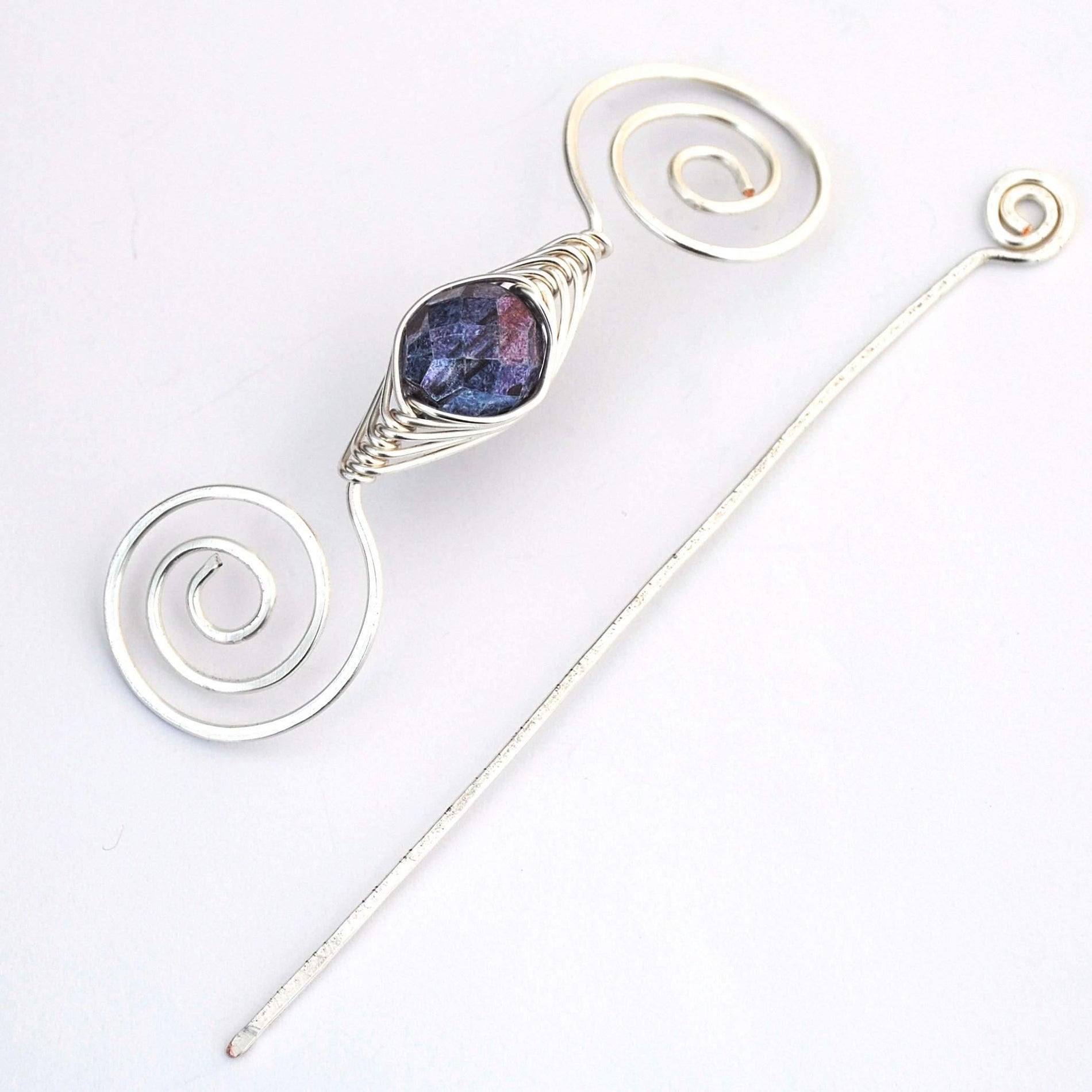 February Amethyst Shawl Pin Silver Noteworthy Birthstone Crafty